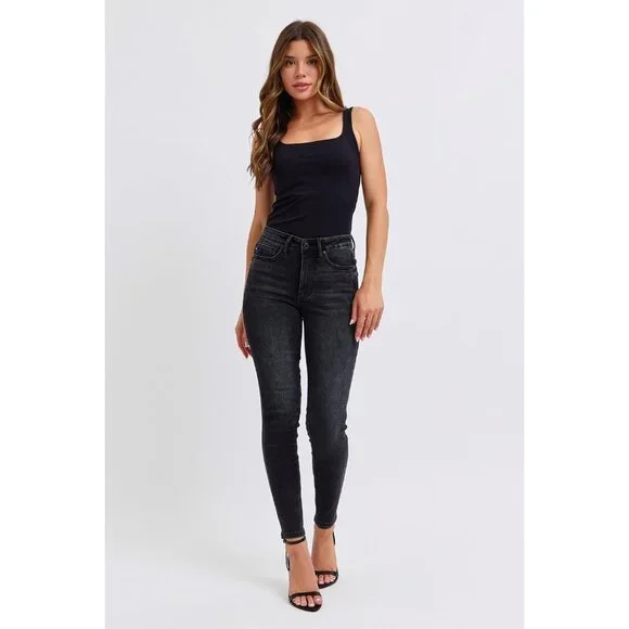 Black Skinny Jeans Tummy Control High Waist Comfortable Stretch Women’s